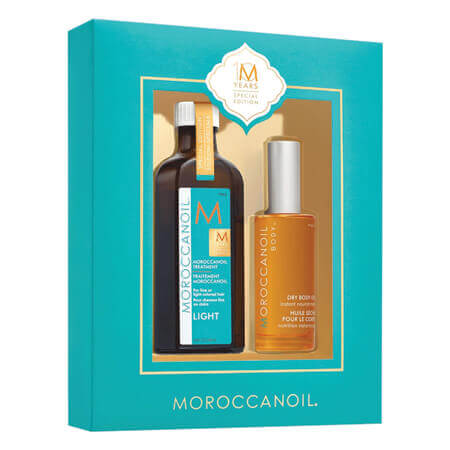 קיט שמן מרוקאי טיפולי לשיער דק+שמן גוף ייבש MoroccanOil