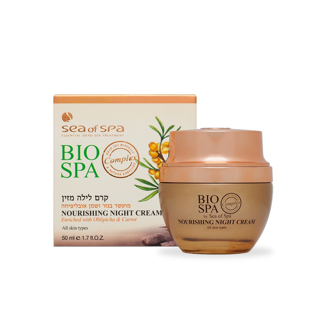BIOSPA  קרם לילה מזין אובלפיחה וגזר לעור הפנים