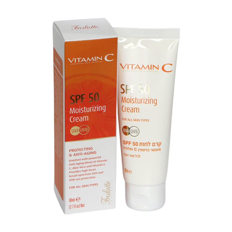 קרם לחות ויטמין סי עם הגנה מהשמש  SPF50 פרולט